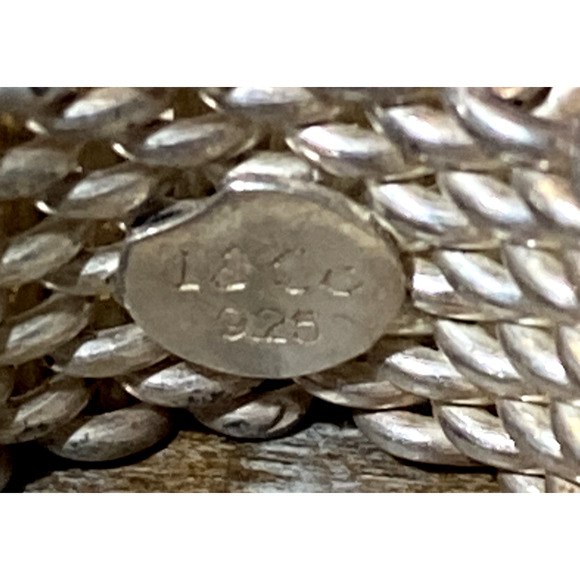 Vintage Tiffany & Co Size 5 Somerset Mesh Basket Weave Ring Sterling Silver 925 - Picture 7 of 12